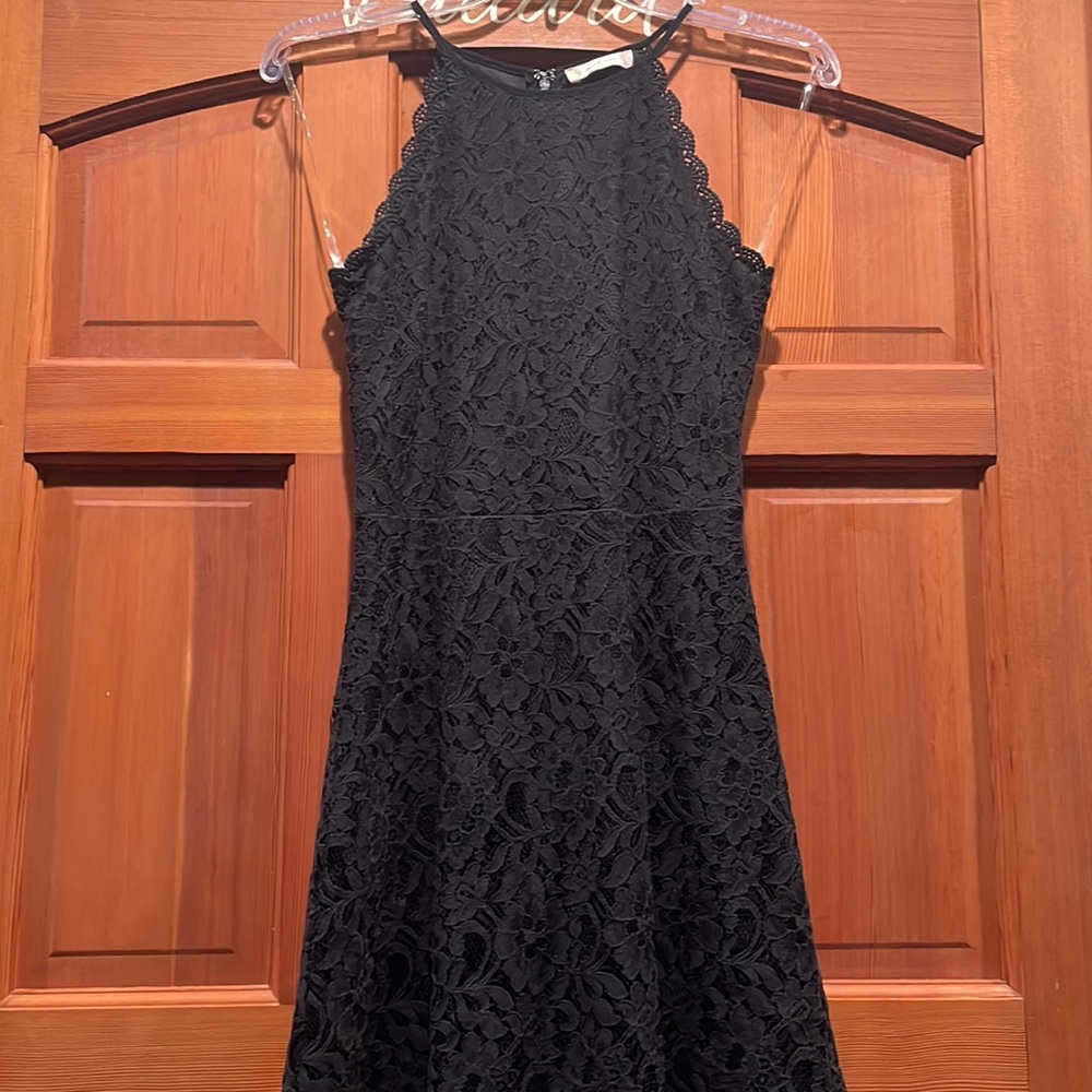 Halter black lace dress Altered State small